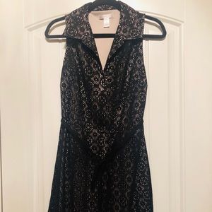 Black lace overlay dress. Sexy yet classy.